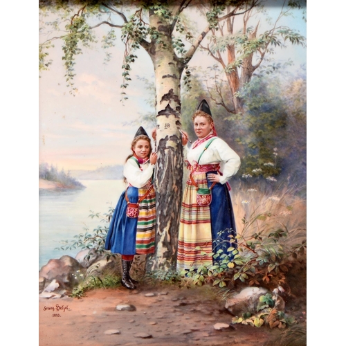 A Continental porcelain plaque,