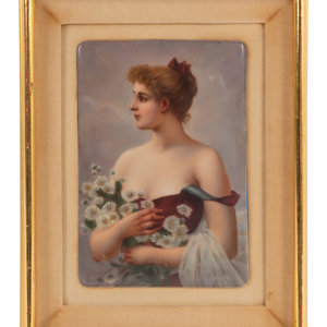 A Continental Porcelain Plaque 19th