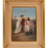 A Continental Porcelain Plaque
