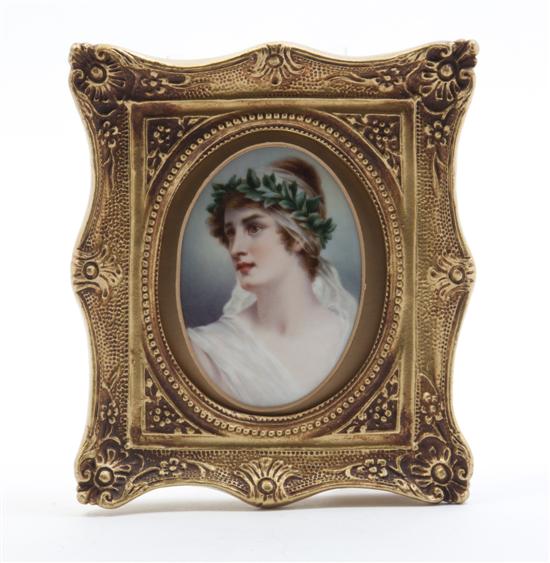 A Continental Porcelain Plaque