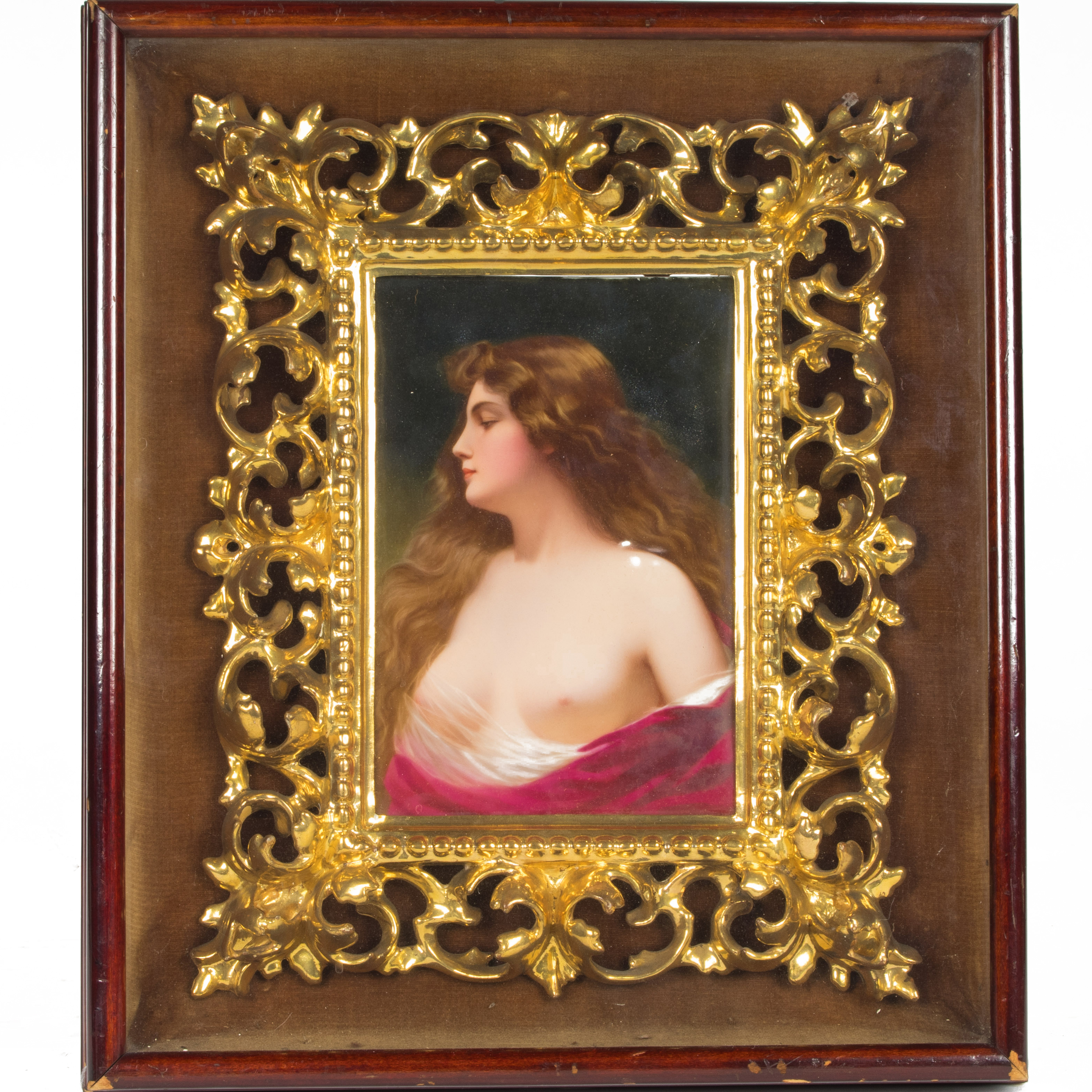 A CONTINENTAL PORCELAIN PLAQUE OF A