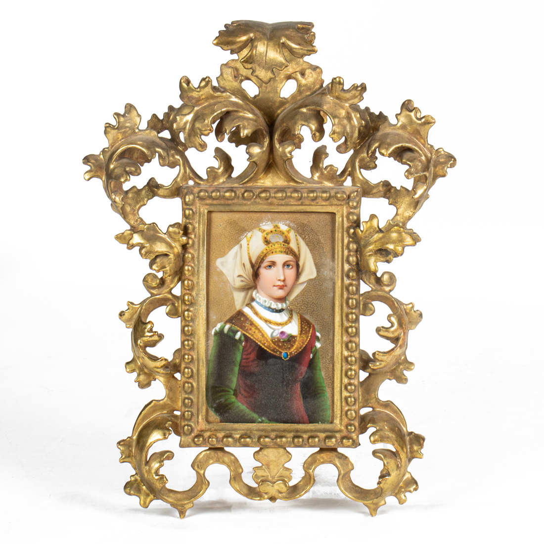 A CONTINENTAL PORCELAIN PLAQUE OF A