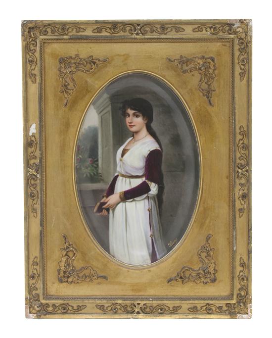A Continental Porcelain Plaque