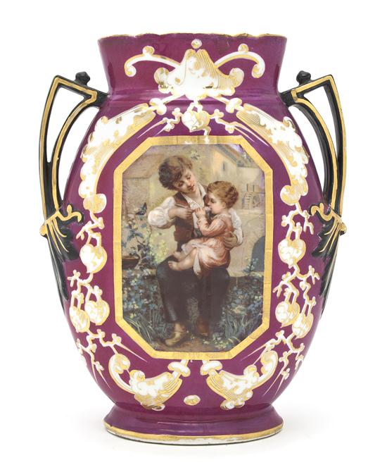 A Continental Porcelain Vase of