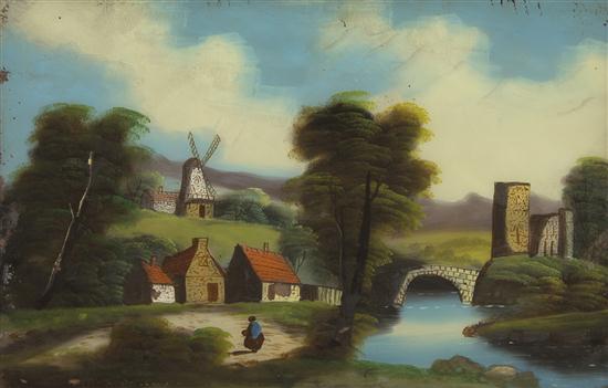 A Continental Reverse Painting on