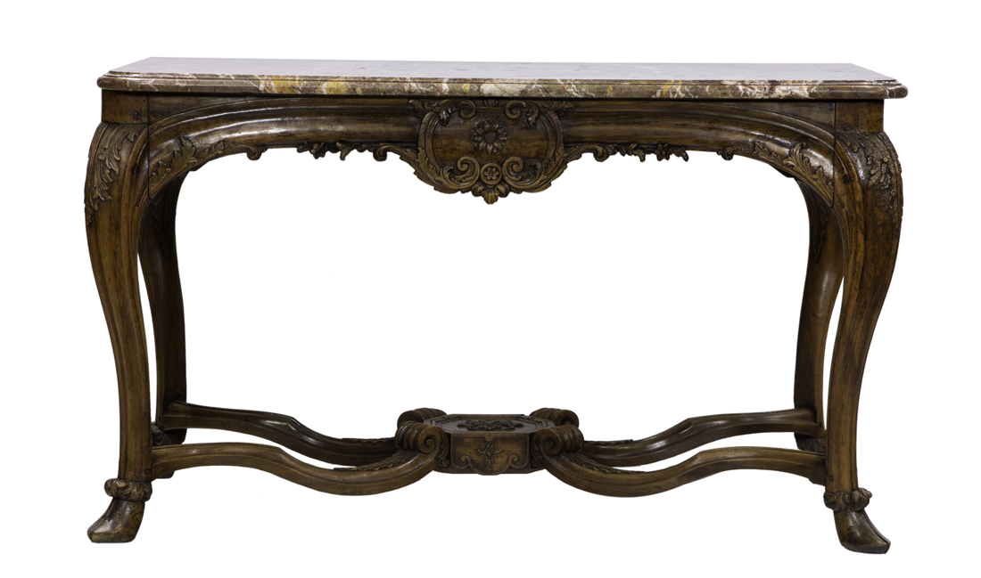 A CONTINENTAL ROCOCO STYLE WALNUT
