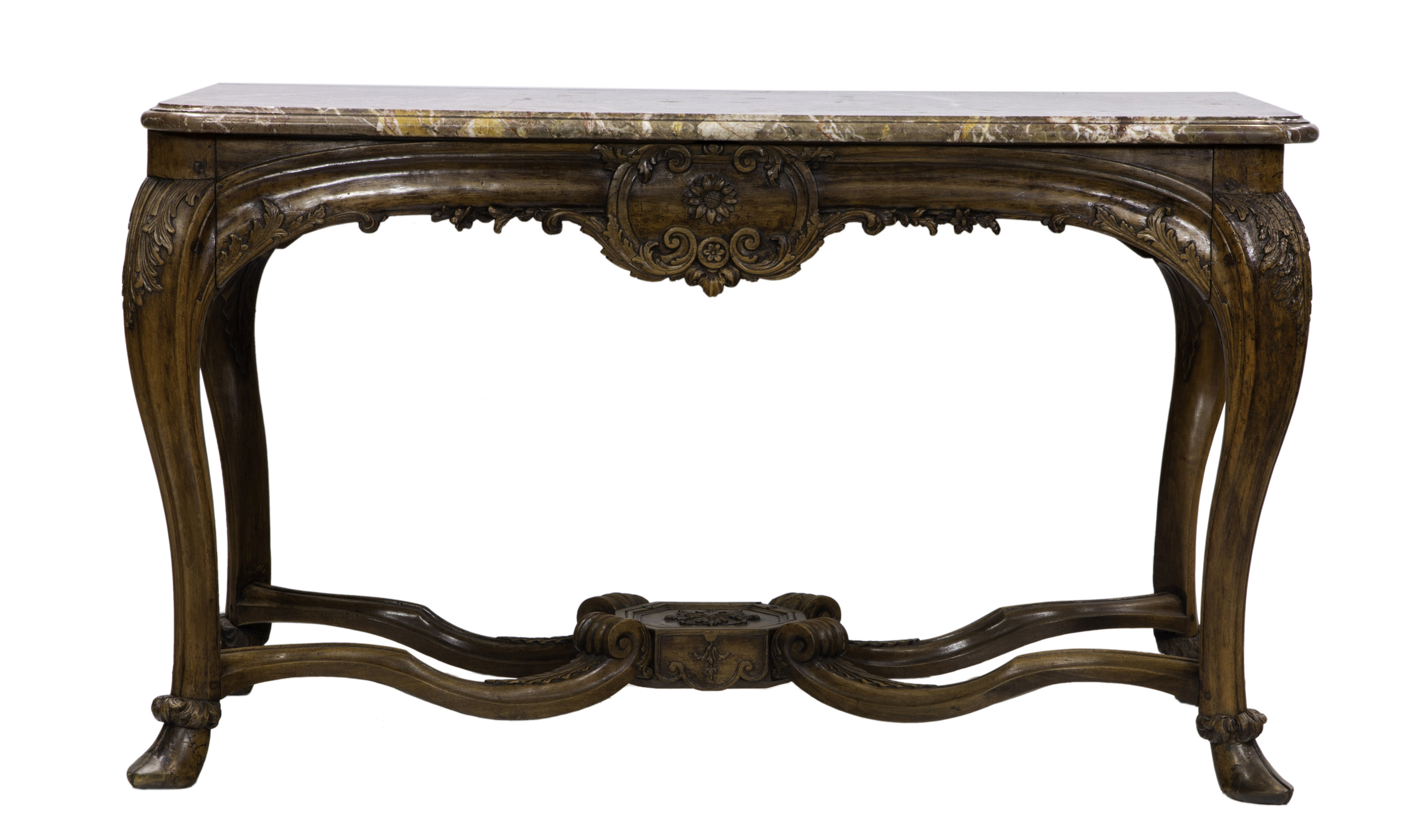 A CONTINENTAL ROCOCO STYLE WALNUT