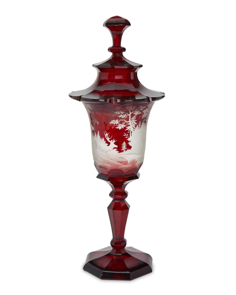 A CONTINENTAL RUBY FLASH GLASS
