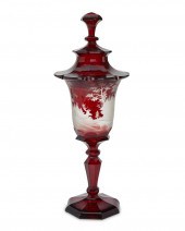A CONTINENTAL RUBY FLASH GLASS