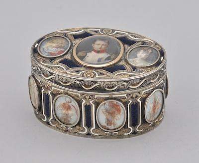 A Continental Silver and Enamel