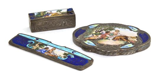 A Continental Silver and Enameled