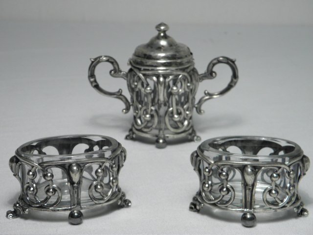 A continental silver and glass