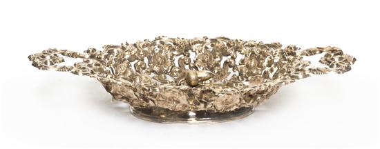 A Continental Silver Basket of oval