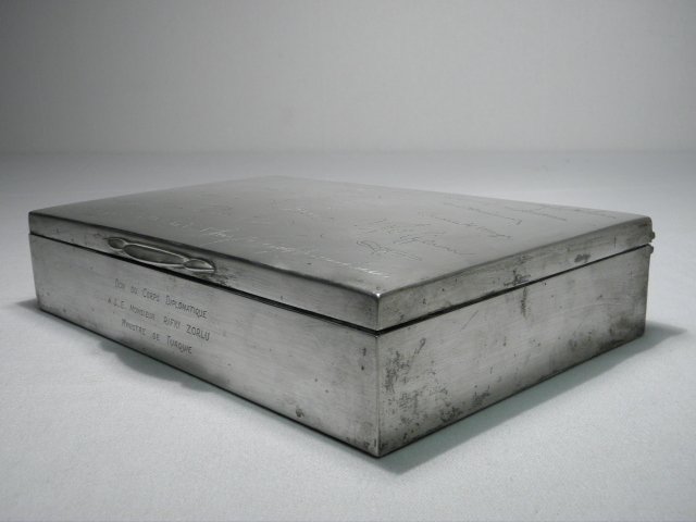 A continental silver box given as a