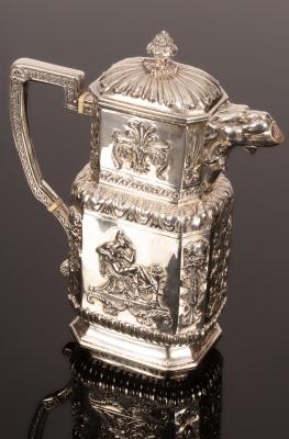 A Continental silver coffee pot,
