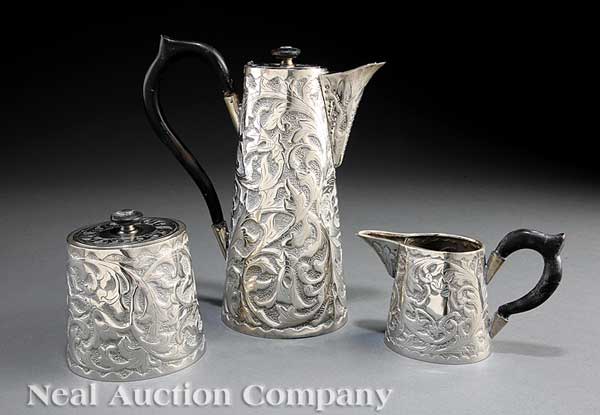A Continental Silver Coffee Service