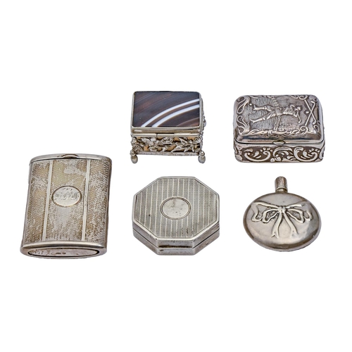 A Continental silver drawer type