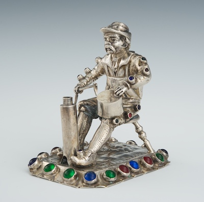 A Continental Silver Figure Very