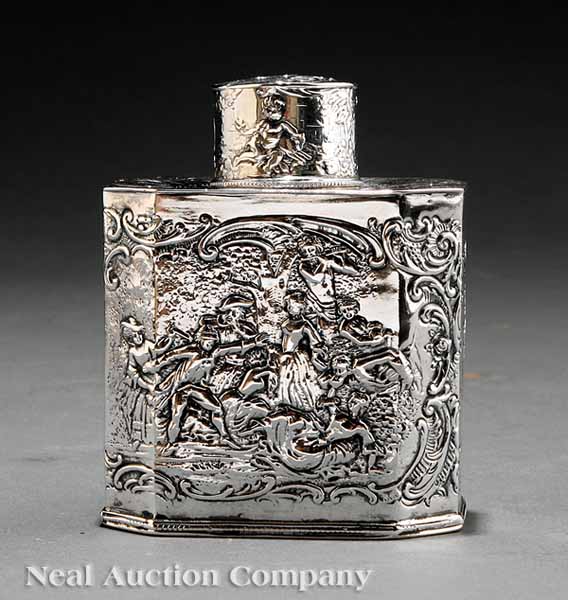 A Continental Silver Repoussé Tea