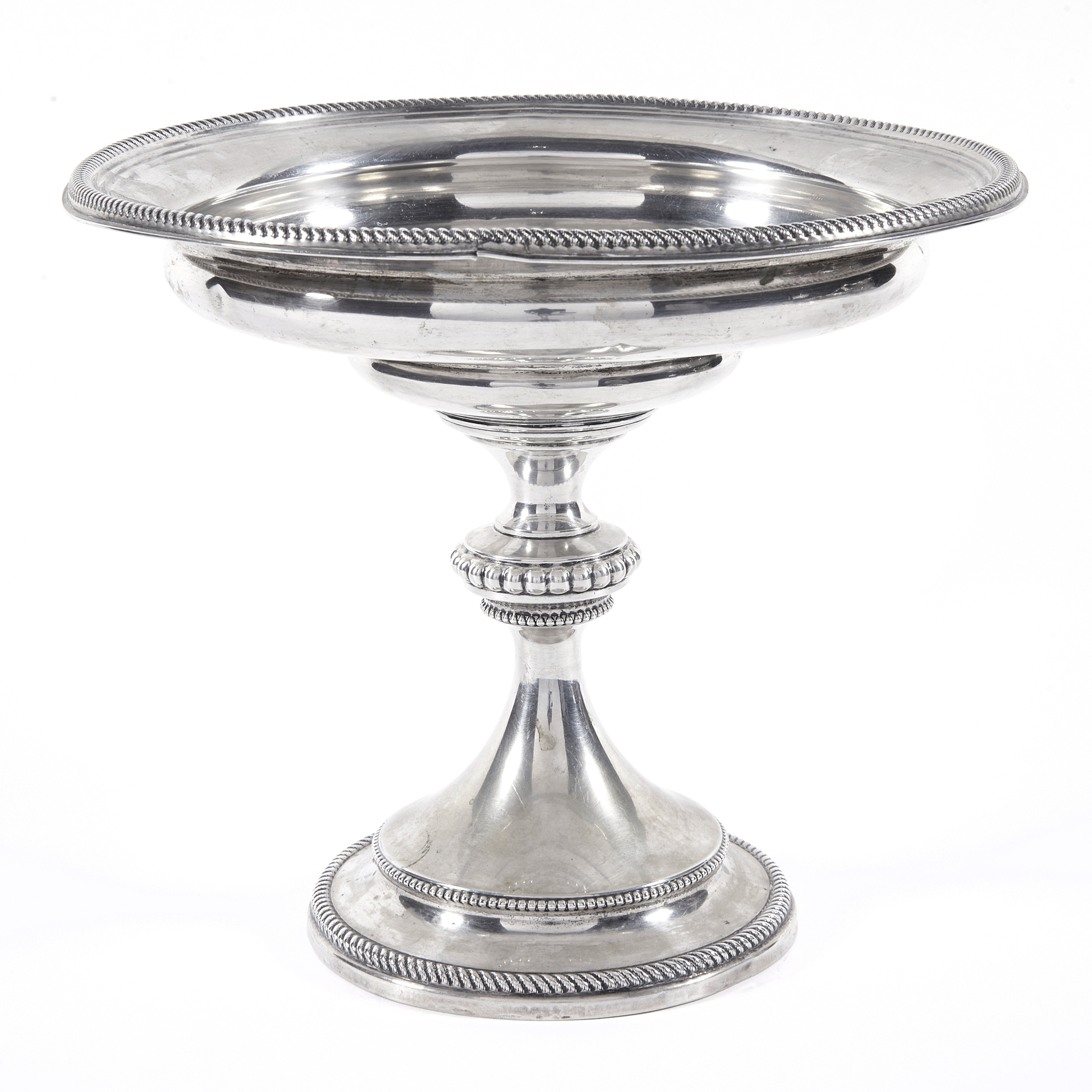 A CONTINENTAL SILVER TAZZA,
