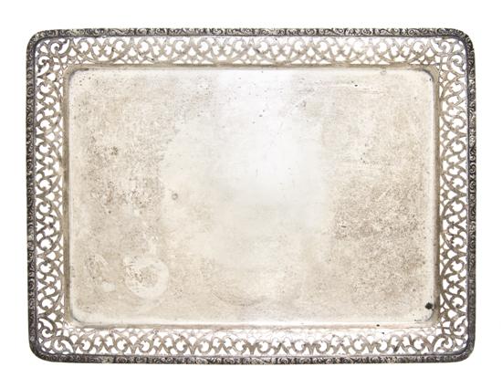 A Continental Silver Tray of