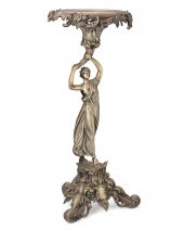 A CONTINENTAL SILVERED BRONZE