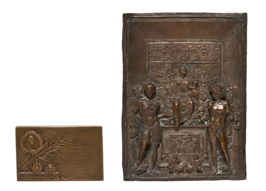 A Continental Silvered Metal Relief