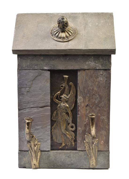 A Continental Slate and Gilt