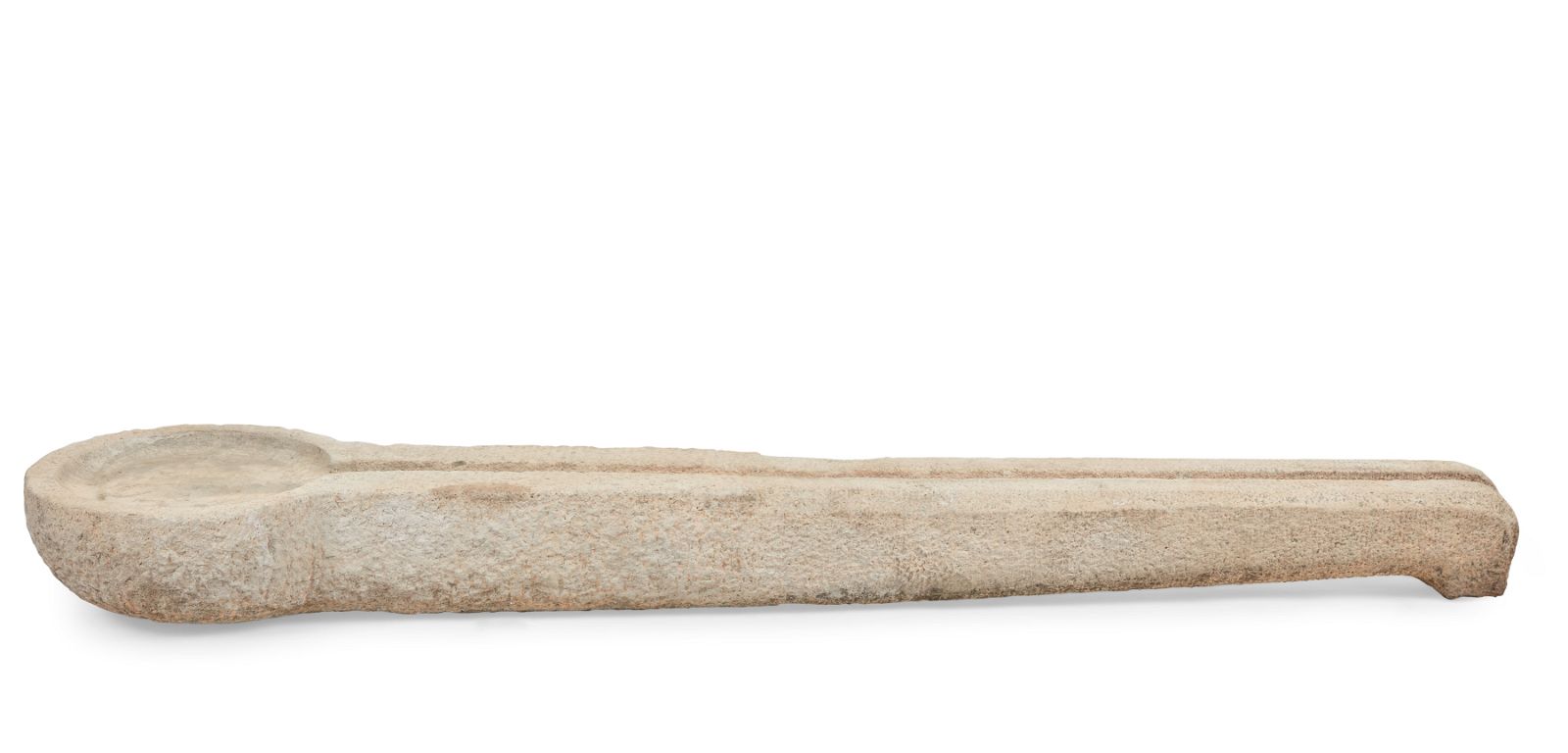 A CONTINENTAL STONE GUTTER SPOUTA