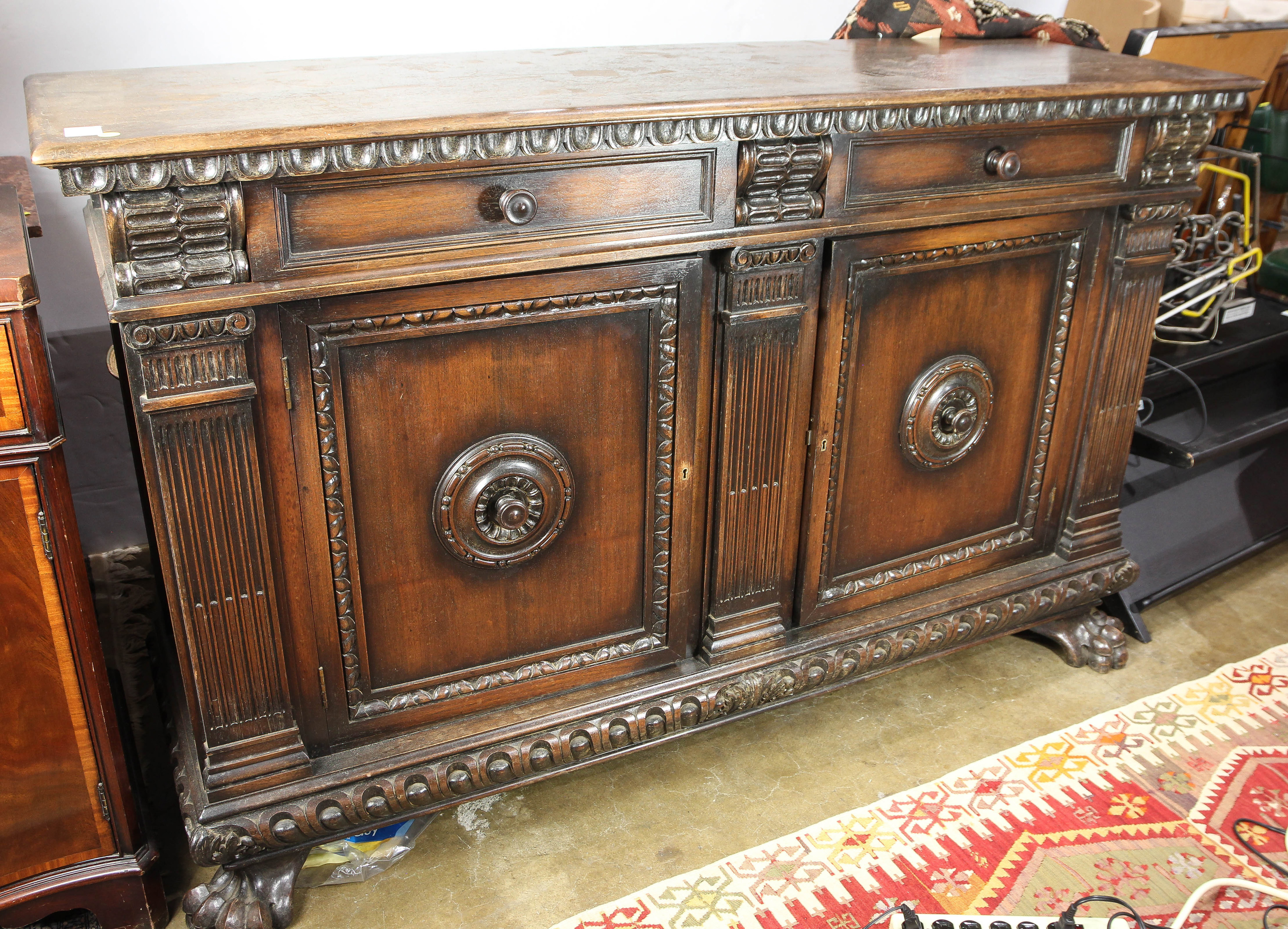 A CONTINENTAL STYLE MAHOGANY