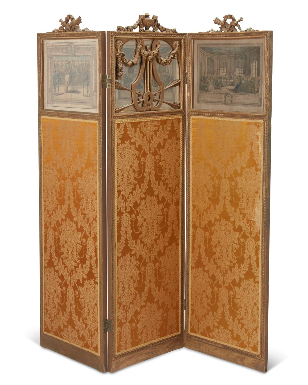 A CONTINENTAL THREE-PANEL ROOM