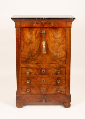 A Continental walnut escritoire