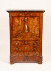A Continental walnut escritoir