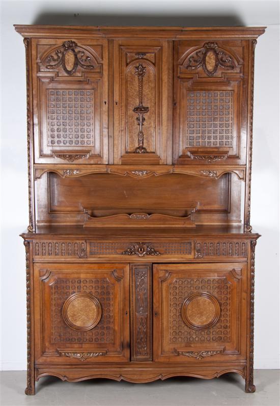 A Continental Walnut Sideboard