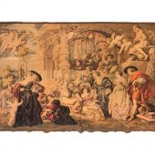 A Continental Wool Tapestry Af