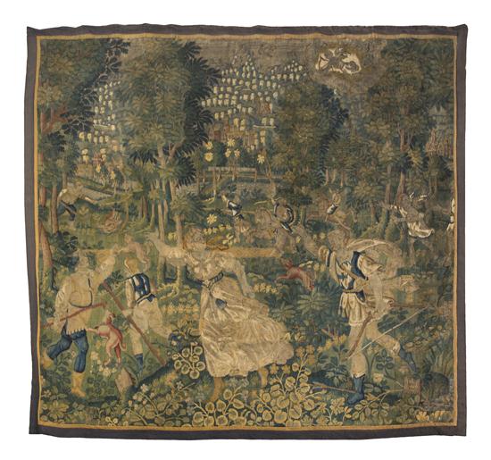A Continental Wool Tapestry