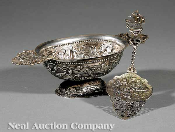 A Continental.830 Silver Dish and a