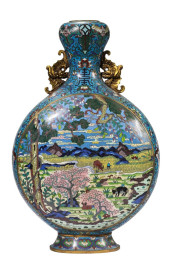 A COPPER-BODY CLOISONNé ENAMEL