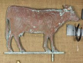 A COPPER COW WEATHERVANE A cop