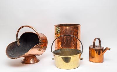 A copper helmet-shaped coal