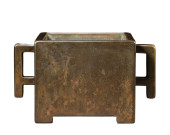 A COPPER 'HORSE TROUGH' STOVE<