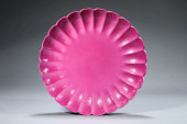 A CORAL-RED GLAZED 'CHRYSANTHE