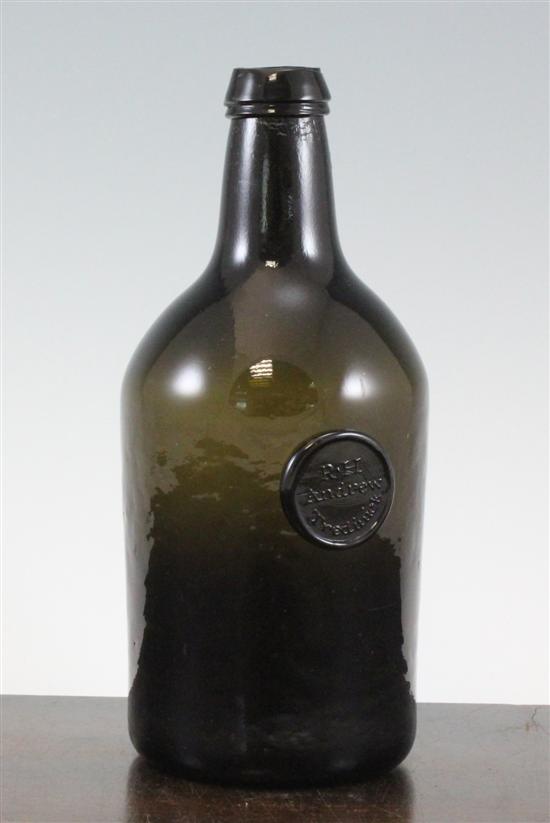 A Cornish glass sealed wine