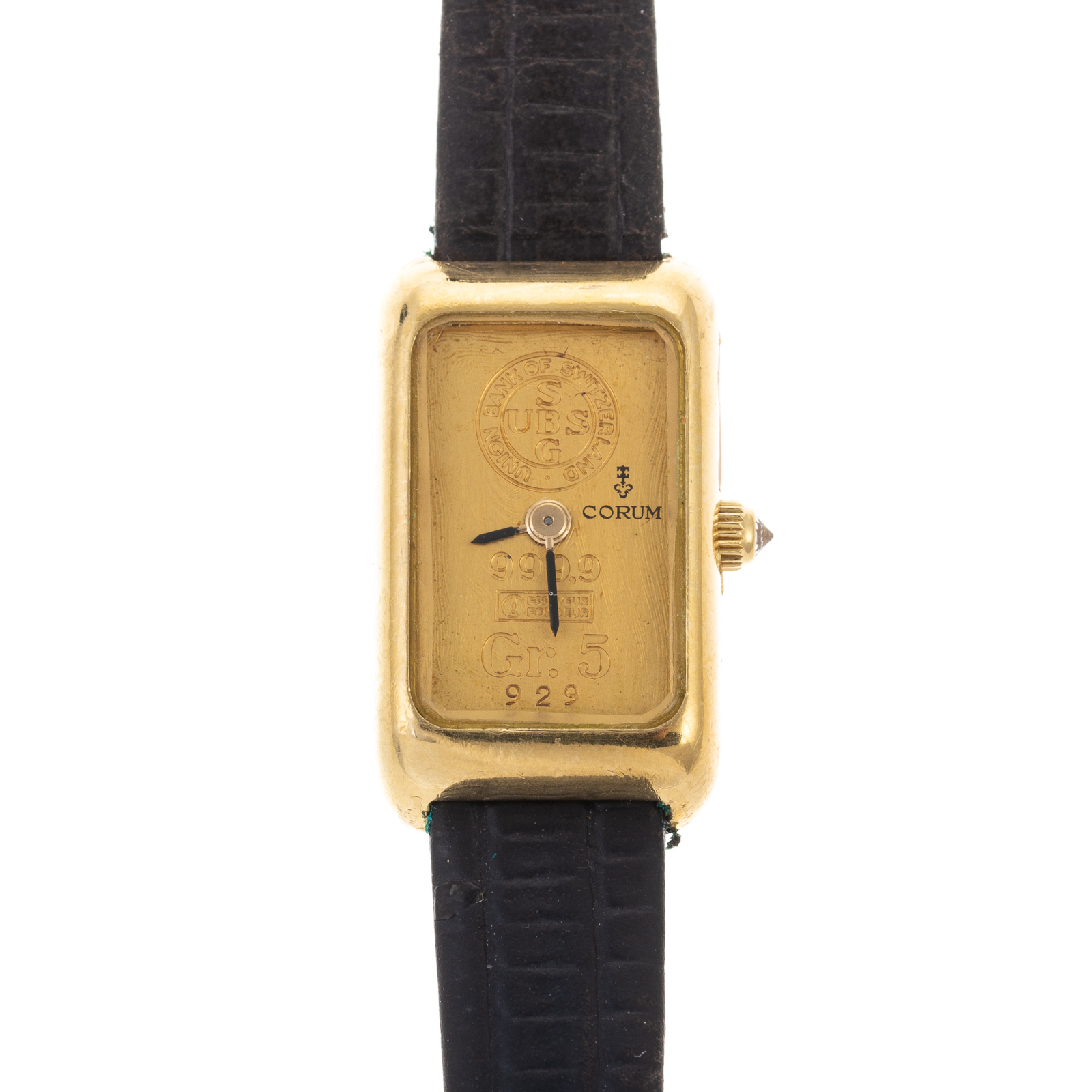 A CORUM UBS INGOT 999.9 GOLD BAR