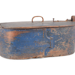A Country Blue Painted Bentwood