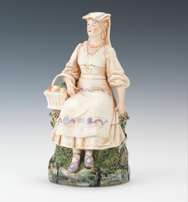 A Country Lady Figural Tobacco