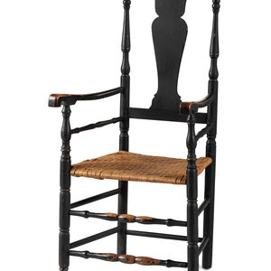 A Country Queen Anne Armchair in