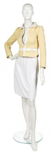 A Courreges Cream Wool Jacket
