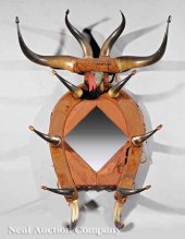 A Cowhorn Hall Rack late 19th