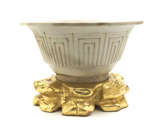 *A Crackle Glazed Jardiniere of